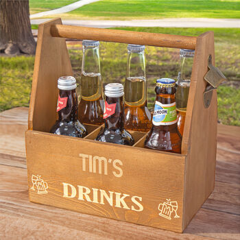 Personalised Drinks Caddy With Bottle Opener, 2 of 10