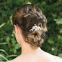 Silver Plated Dainty Floral Hair Bridal Clip, thumbnail 6 of 7