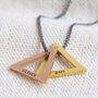 Men's Personalised Triangle Pendant Necklace, thumbnail 4 of 8