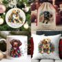Personalised Labrador In Christmas Lights, thumbnail 1 of 12
