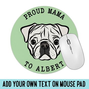 Pug Face Mouse Mat, 3 of 5
