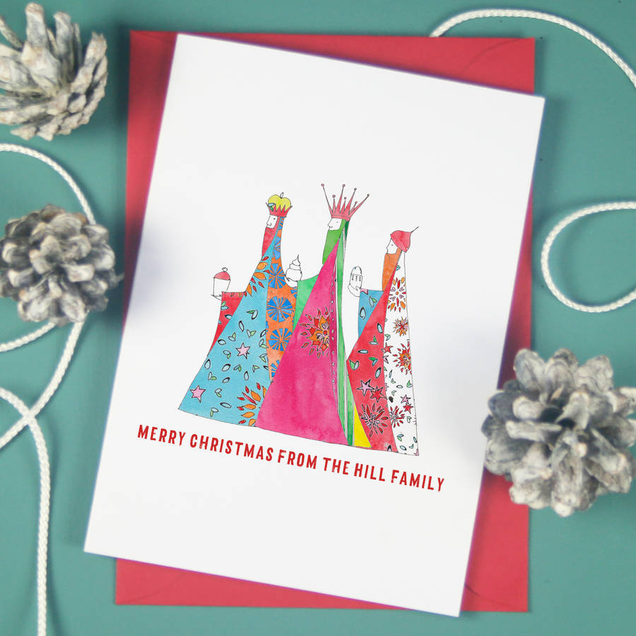 Personalised Patchwork Illustration Christmas Cards, 1 of 7