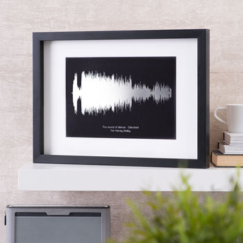 Personalised Metallic Sound Wave Song Print, 8 of 10