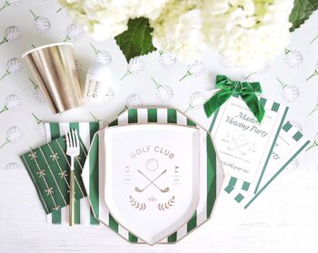 Emerald Green Cabana Stripe Party Napkins X 20, 3 of 5