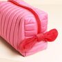 Pink And Red Velvet Bow Makeup Bag, thumbnail 2 of 4
