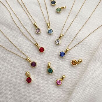 Yellow Gold February Birthstone Necklace Amethyst, 2 of 5