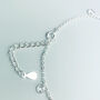Sterling Silver Crystal Charm Anklet, thumbnail 3 of 5
