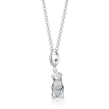 Sterling Silver Pug Charm Necklace, 2 of 6