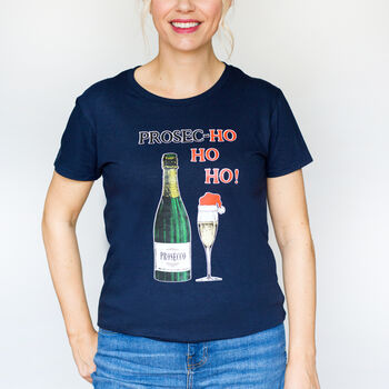Prosec Ho Ho Ho Christmas T Shirt, 6 of 6