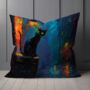 Nocturnal Guardian Hand Made Poly Linen Cushions, thumbnail 4 of 7