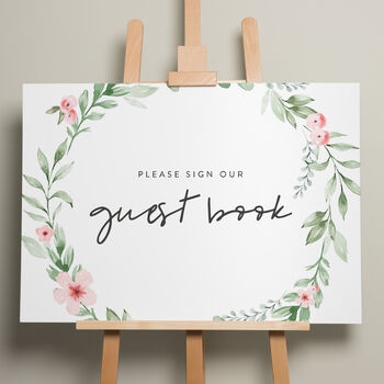 Floral Wedding Cards And Gifts Sign 'Paige', 6 of 8