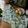 Sorrento Lemons Organic Cotton Tea Towel, thumbnail 1 of 7