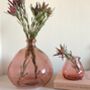 Hand Blown Recycled Glass Vase Blush, thumbnail 3 of 4
