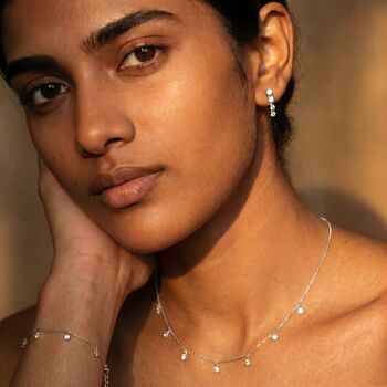 Crystal Gemstone Asymmetric Earrings, 7 of 7