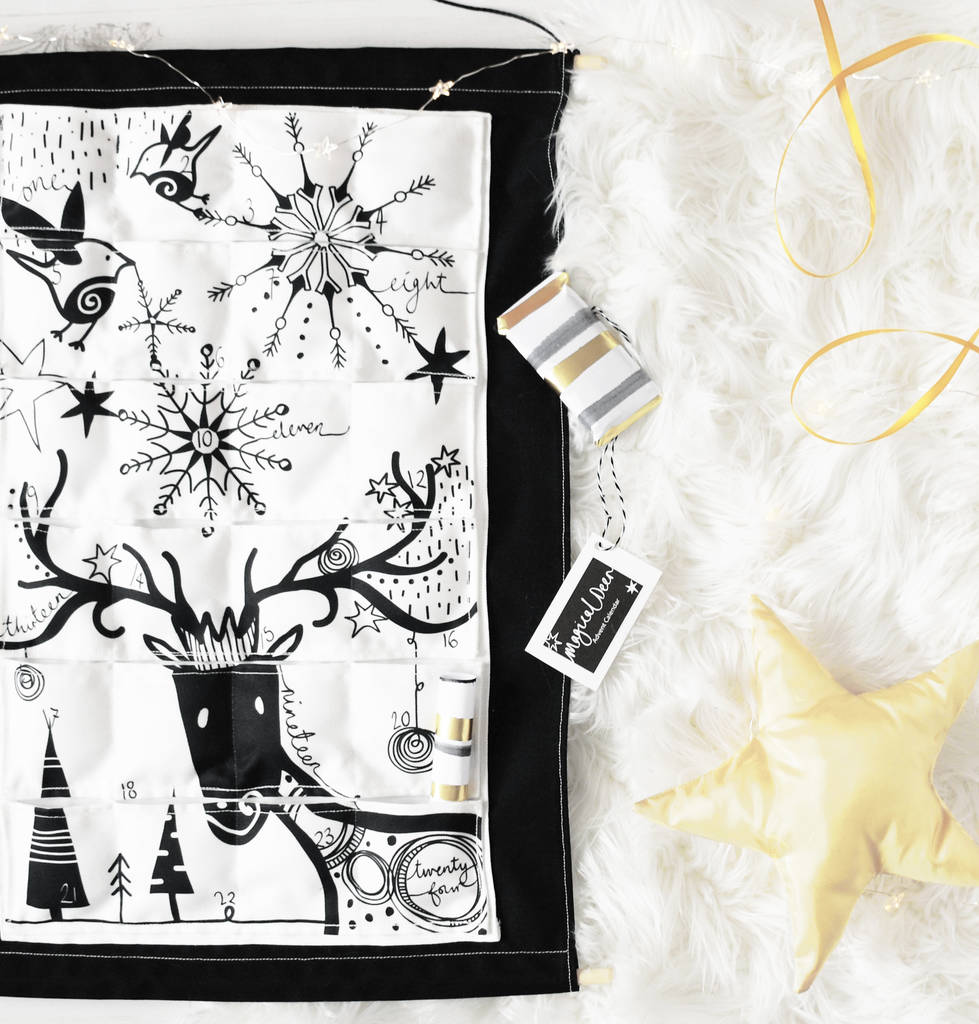 Magical Deer Fabric Advent Calendar By While and Wonder