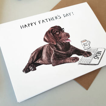 Labrador Dog Father's Day Card, 2 of 2