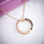 Personalised Rose Gold Circle Necklace Solid Gold, thumbnail 3 of 4