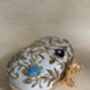 Flower Clasp Oval Off White Clutch, thumbnail 7 of 9