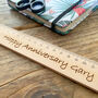 Personalised Wood 5th Anniversary Gift Ruler, thumbnail 1 of 4