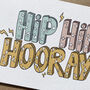 Hip Hip Hooray Graffiti Style Greeting Card, thumbnail 4 of 4