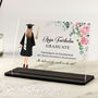 Personalised Female Graduate Celebration Rose Plaque, thumbnail 1 of 6