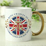 King Charles 111 Union Jack Commemorative Gold Mug, thumbnail 1 of 1