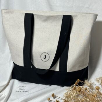Personalised Linen Tote Bag With Optional Insert, 3 of 4