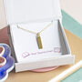 Gold Plated Ruler Necklace Teacher Gift, thumbnail 2 of 5