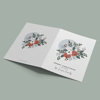 Personalised Floral Bouquet Christmas Card Pack, 3 of 4