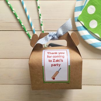 Personalised Cricket Baking Kit Party Bag, 4 of 4
