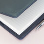 Personalised Premium Leather Notebook With Pen Holder, thumbnail 5 of 10