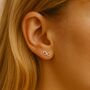 Mother And Daughter Sterling Silver Infinity Symbol Stud Earrings, thumbnail 6 of 9
