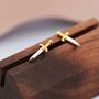 Tiny Dagger Sword Internally Threaded Flat Back Earrings In Sterling Silver, thumbnail 8 of 12