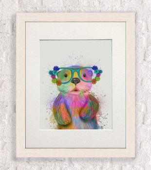 Otter, Rainbow Splash Art Print, 5 of 7