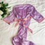 Virgo Zodiac Lilac Silk Robe, thumbnail 1 of 2