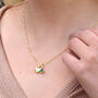 18ct Gold Plated Birthstone And Charm Necklace, thumbnail 1 of 6