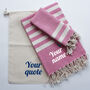 Personalised Cotton Beach Towel Set, thumbnail 1 of 12