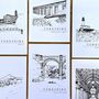 Saltaire Hand Illustrated Yorkshire Print, thumbnail 7 of 9