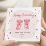 Personalised Anniversary Card For Couple With Champagne, thumbnail 1 of 7