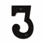 Black Brass Door Number Three Plaque, thumbnail 1 of 9