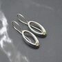 Citrine Or Iolite Silver Earrings: Oval Gemstone Drop, thumbnail 1 of 6