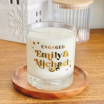 Engagement Candle With Personalised Names, 5 of 6