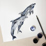 Dolphins Watercolour Fine Art Print, thumbnail 2 of 4
