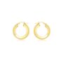 9ct Yellow Gold Square Tube Creole Hoop Earrings, thumbnail 3 of 4
