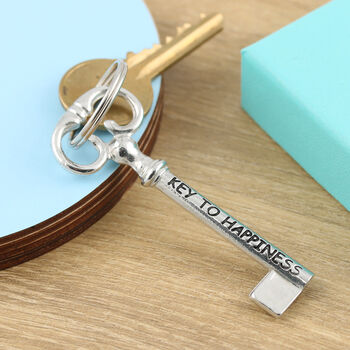 Key To Happiness Pewter Keyring, 3 of 5