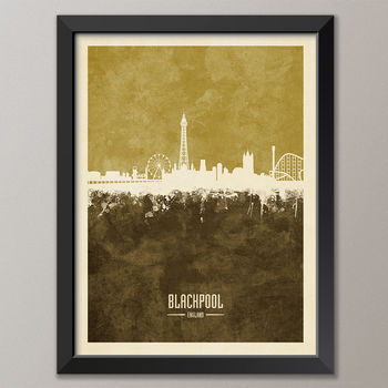 Blackpool Skyline Print And Box Canvas, 6 of 6