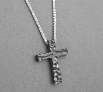 Dune Cross Silver Necklace, 7 of 7