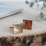 Personalised Message Rose Gold Plated Cufflinks, thumbnail 2 of 8