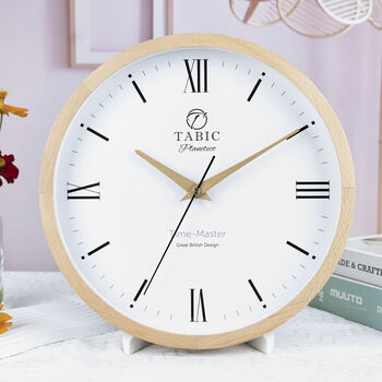 Tabic Planeteco Time Master Elegant Roman Numeral Wall Clock, 3 of 12
