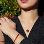 Carnelian Gold Plated Silver Adjustable Gemstone Bangle, thumbnail 3 of 9
